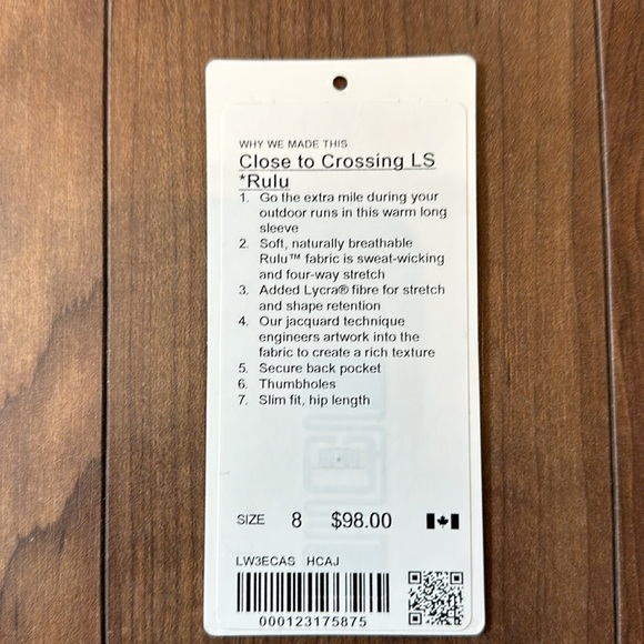 Lululemon Close to Crossing LS Rulu - Heritage Camo Jaquard Black Lunar Rock - Picture 6 of 6